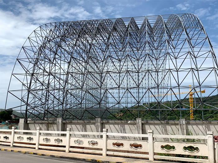 惠州山寨矿储煤棚网架